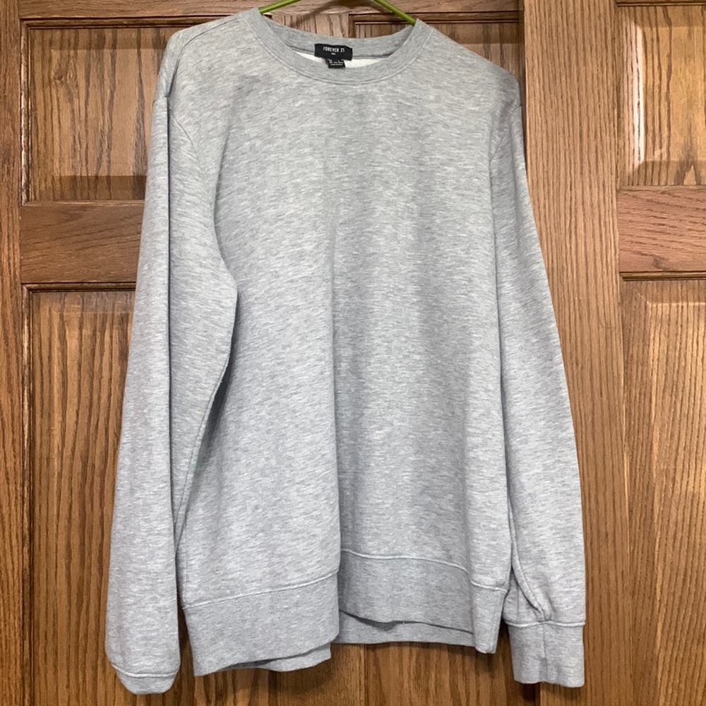 plain grey crewneck